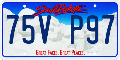 SD license plate 75VP97