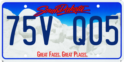 SD license plate 75VQ05