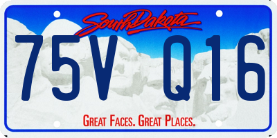 SD license plate 75VQ16