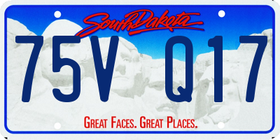 SD license plate 75VQ17
