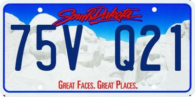 SD license plate 75VQ21
