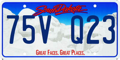 SD license plate 75VQ23