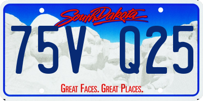 SD license plate 75VQ25