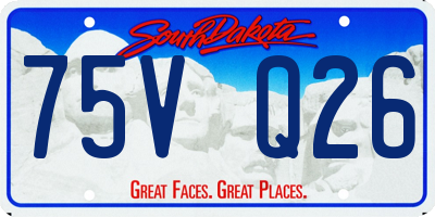 SD license plate 75VQ26