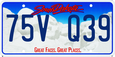 SD license plate 75VQ39