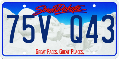 SD license plate 75VQ43