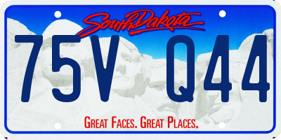 SD license plate 75VQ44