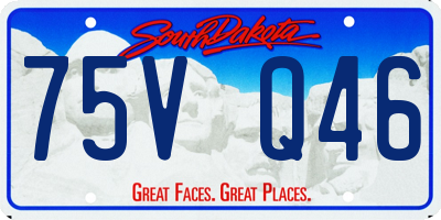 SD license plate 75VQ46