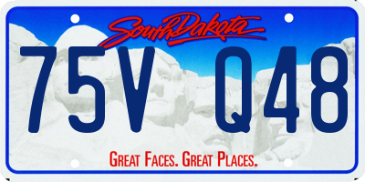 SD license plate 75VQ48