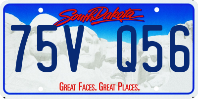 SD license plate 75VQ56