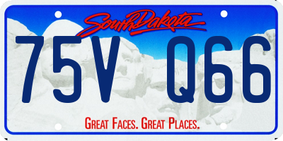 SD license plate 75VQ66