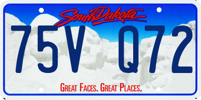 SD license plate 75VQ72