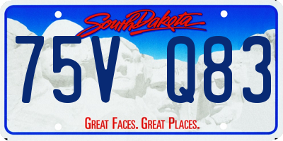 SD license plate 75VQ83