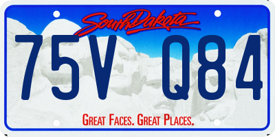 SD license plate 75VQ84