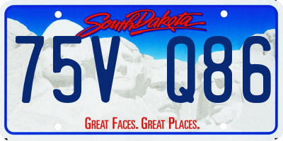 SD license plate 75VQ86