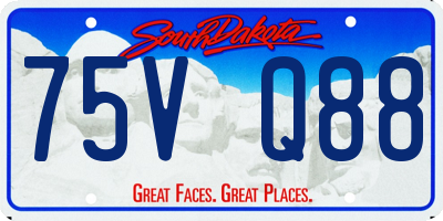 SD license plate 75VQ88