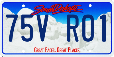 SD license plate 75VR01