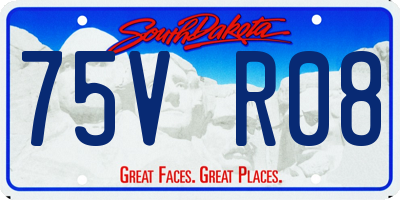SD license plate 75VR08