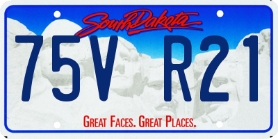 SD license plate 75VR21