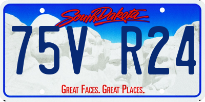 SD license plate 75VR24