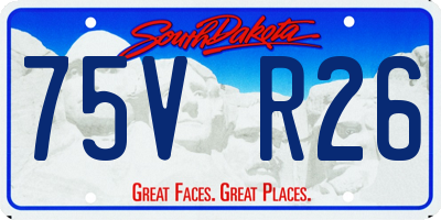SD license plate 75VR26