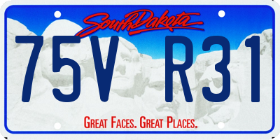 SD license plate 75VR31