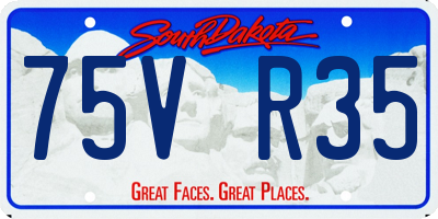 SD license plate 75VR35