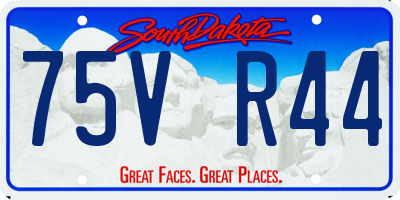SD license plate 75VR44