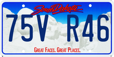 SD license plate 75VR46