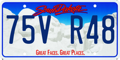 SD license plate 75VR48