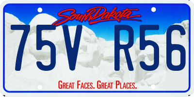 SD license plate 75VR56