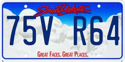 SD license plate 75VR64