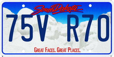 SD license plate 75VR70