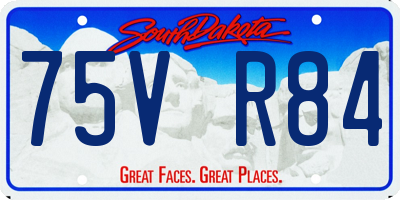 SD license plate 75VR84