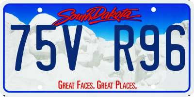 SD license plate 75VR96