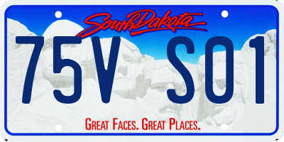 SD license plate 75VS01