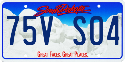 SD license plate 75VS04