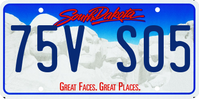SD license plate 75VS05
