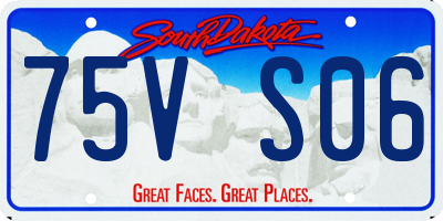 SD license plate 75VS06