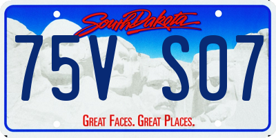 SD license plate 75VS07