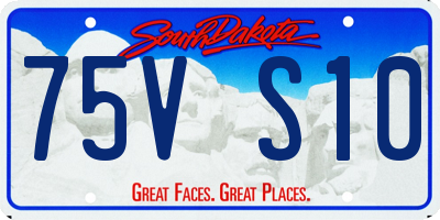 SD license plate 75VS10