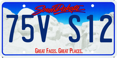 SD license plate 75VS12