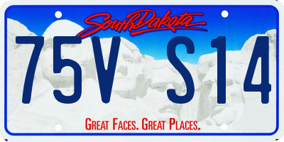 SD license plate 75VS14