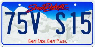 SD license plate 75VS15