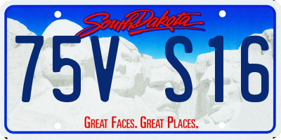 SD license plate 75VS16