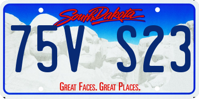 SD license plate 75VS23