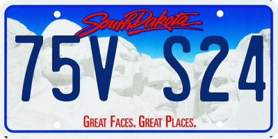 SD license plate 75VS24