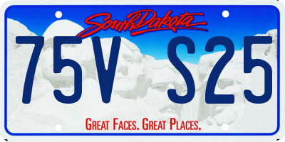SD license plate 75VS25