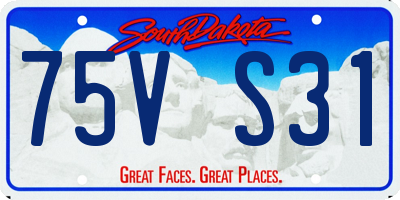 SD license plate 75VS31
