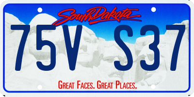 SD license plate 75VS37